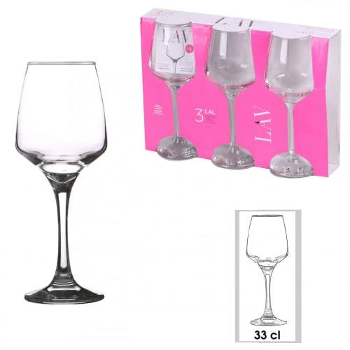 Wadiga Verre à Eau Sur Pied En Verre Transparent 33cl - Lot De 3 4 Wadiga Verre à Eau Sur Pied En Verre Transparent 33cl - Lot De 3 – Image 2