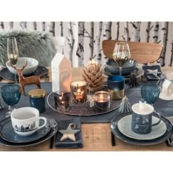 Maisons Du Monde Verre à Vin En Verre Bullé Bleu - Lot De 6 -La Rochère Boutique verre a vin en verre bulle bleu 1000 5 8 161794 3