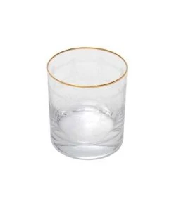 Wadiga Verre à Whisky Avec Motifs Gravés Et Liseré Doré