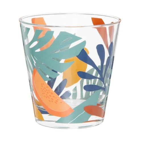 Maisons Du Monde Verre Motif Végétal Multicolore - Lot De 6 4 Maisons Du Monde Verre Motif Végétal Multicolore - Lot De 6 – Image 2