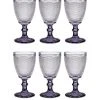 Wadiga Verres à Eau Pieds Anthracite Points 24cl - Lot De 6 -La Rochère Boutique verres a eau pieds anthracite points 24cl lot de 6