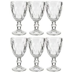Wadiga Verres à Vin En Verre 33cl - Lot De 6