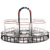 Maisons Du Monde Verres Avec Bordures Rouges Et Blanches (x6) Et Plateau Rond En Métal Noir -La Rochère Boutique verres avec bordures rouges et blanches x6 et plateau rond en metal noir 1000 2 5 233582 1